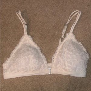 abercrombie white lace bralette